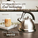 Whistling Kettle Stainless Steel 3L Coffee Stove Top Gas Electric Induction Hobs My Outlet Store