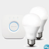 Philips Hue Starter Kit E27 / Bridge + 2 Smart Bulbs / Warm White / Alexa Google My Outlet Store