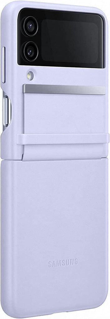 Official Samsung Galaxy Z Flip 4 Flap Leather Cover Serene Purple My Outlet Store