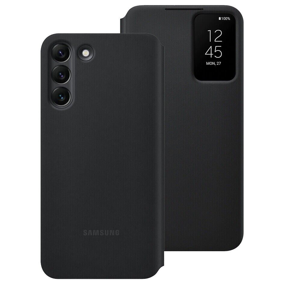Official Samsung Smart Clear View Cover for Galaxy S22+ Black My Outlet Store