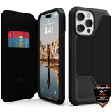 UAG Metropolis Tough Folio Case for  iPhone 14 Pro Max -Made with Kevlar- Black My Outlet Store