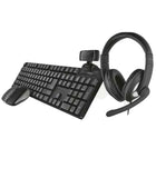 Trust Qoby 4-in-1 Home Office - Wireless Keyboard & Mouse + Headset + HD Webcam My Outlet Store