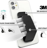 CLCKR Phone Grip and Expanding Stand, Universal Adhesive Phone Grip - Black My Outlet Store