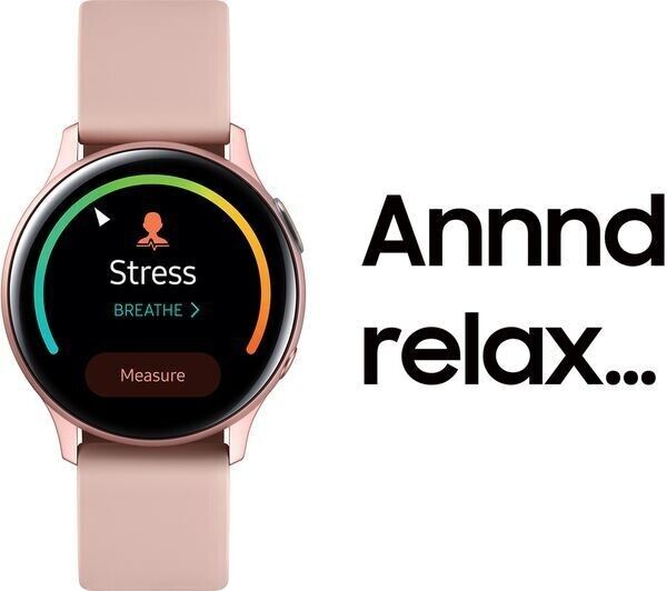 Samsung Galaxy Watch Active2 4G Rose Gold Leather&Stainless Steel 40mm RRP £399 My Outlet Store