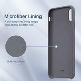 ESR iPhone XR Ultra Slim Liquid Silicone Soft Microfiber Lining Grey Case My Outlet Store