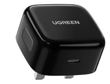 UGREEN Wall Plug with Fast Charging USB-C PD Port 20 watts - UK  Black My Outlet Store