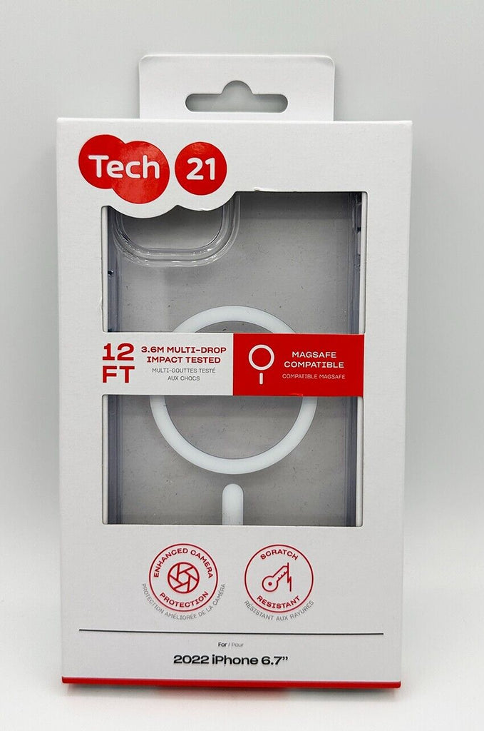 Tech21 Evo Clear Drop Protection Case with MagSafe for iPhone 14 Plus - Clear My Outlet Store