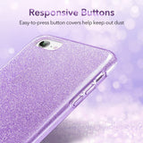 ESR iPhone SE 2022/2020/8/7 Makeup Glittery Sparkle Slim Back Case Cover Purple My Outlet Store