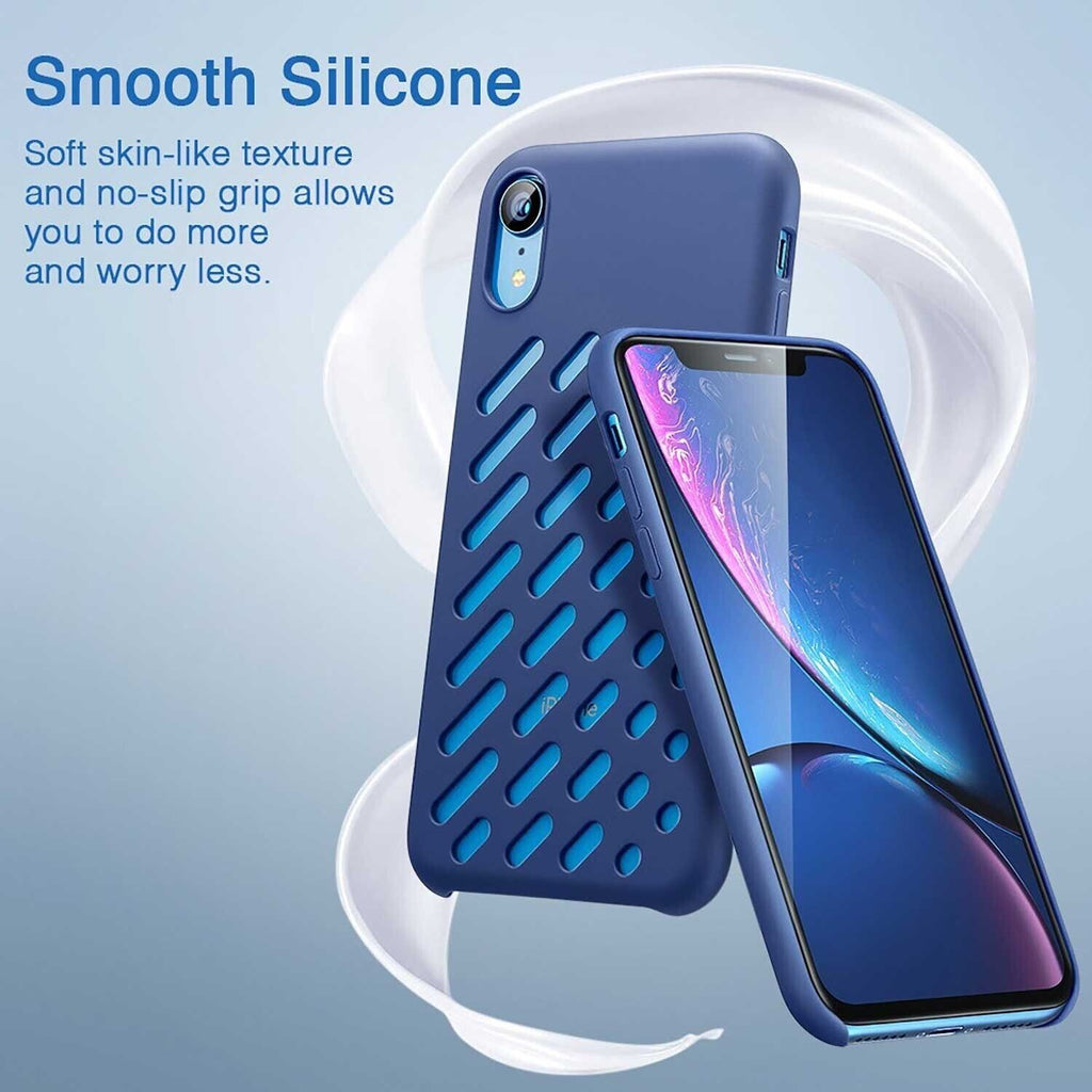 ESR iPhone XR Crocs Ultra Slim Perfect Fit Strong Silicone Case Cover Blue My Outlet Store