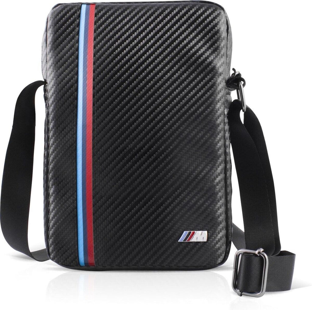 BMW M Sport Carbon Carry Bag for Tablet 7”/8” Designer Strap bag Tricolor Stripe My Outlet Store