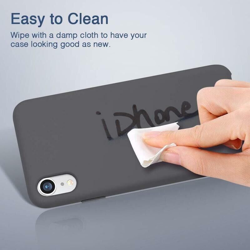 ESR iPhone XR Ultra Slim Liquid Silicone Soft Microfiber Lining Grey Case My Outlet Store