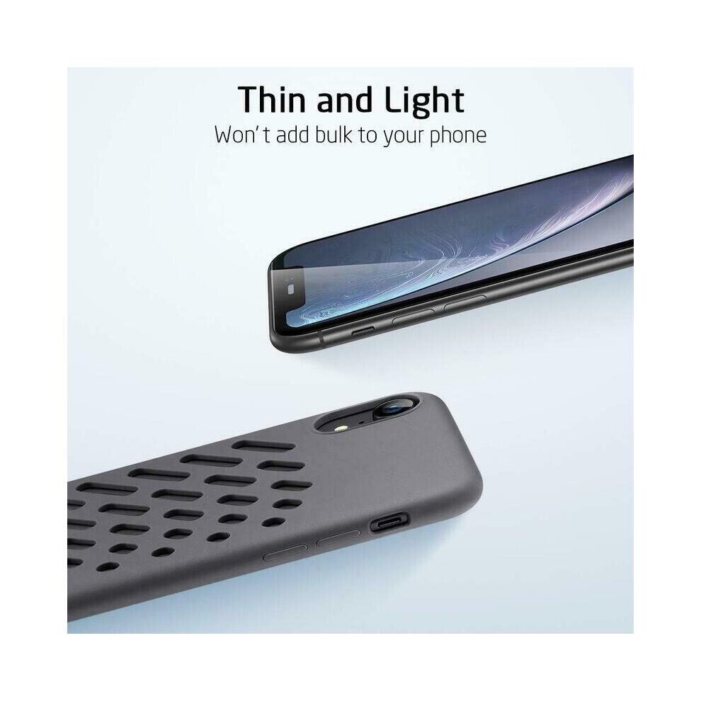 ESR iPhone XR Crocs Ultra Slim Perfect Fit Strong Silicone Case Cover Black My Outlet Store
