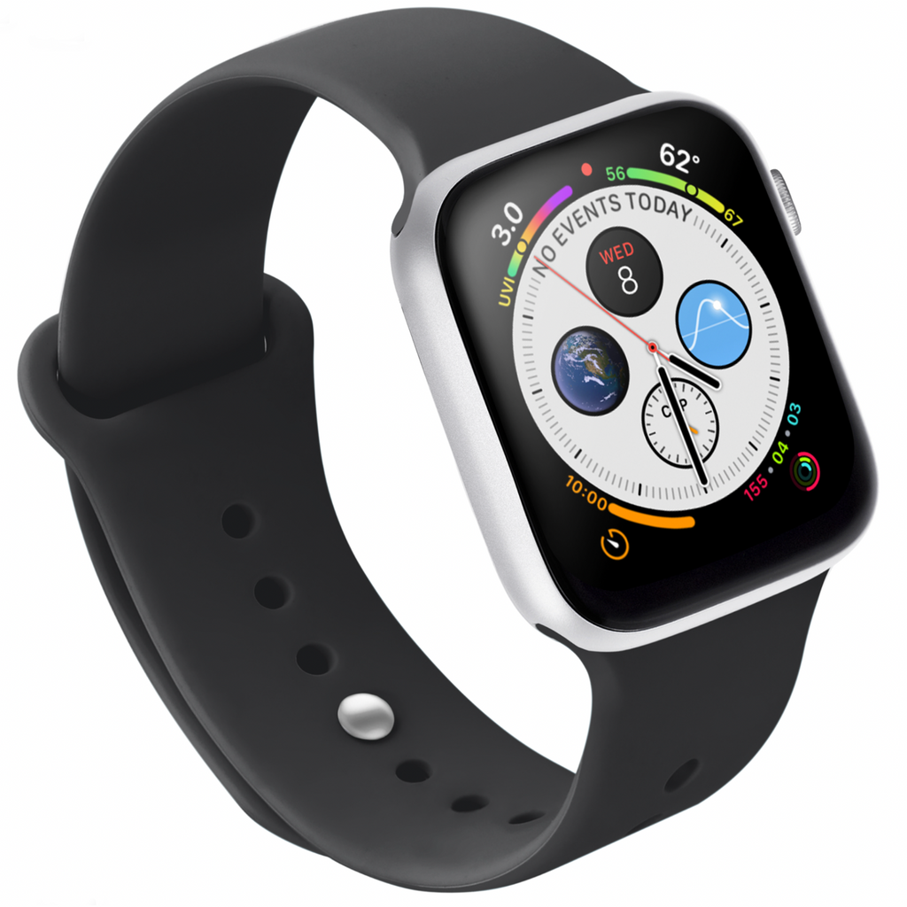 AA Apple Watch Soft-Touch Silicone Band 38/40/41 S/M mm Black My Outlet Store