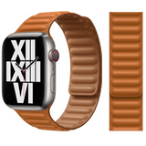 Apple Leather Link Watch Strap 40mm 41mm 38mm M/L - Saddle Brown My Outlet Store