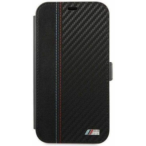 BMW iPhone 12 mini 5,4" M Collection PU Carbon Stripe Bookcase/Wallet Black My Outlet Store
