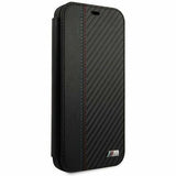 BMW iPhone 12 mini 5,4" M Collection PU Carbon Stripe Bookcase/Wallet Black My Outlet Store