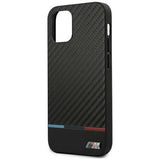 BMW iPhone 12 mini M Sport Collection Real Carbon Fiber Stylish Case Cover Black My Outlet Store