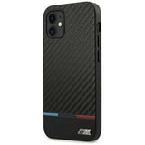 BMW iPhone 12 mini M Sport Collection Real Carbon Fiber Stylish Case Cover Black My Outlet Store