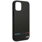 BMW iPhone 12 mini M Sport Collection Real Carbon Fiber Stylish Case Cover Black My Outlet Store