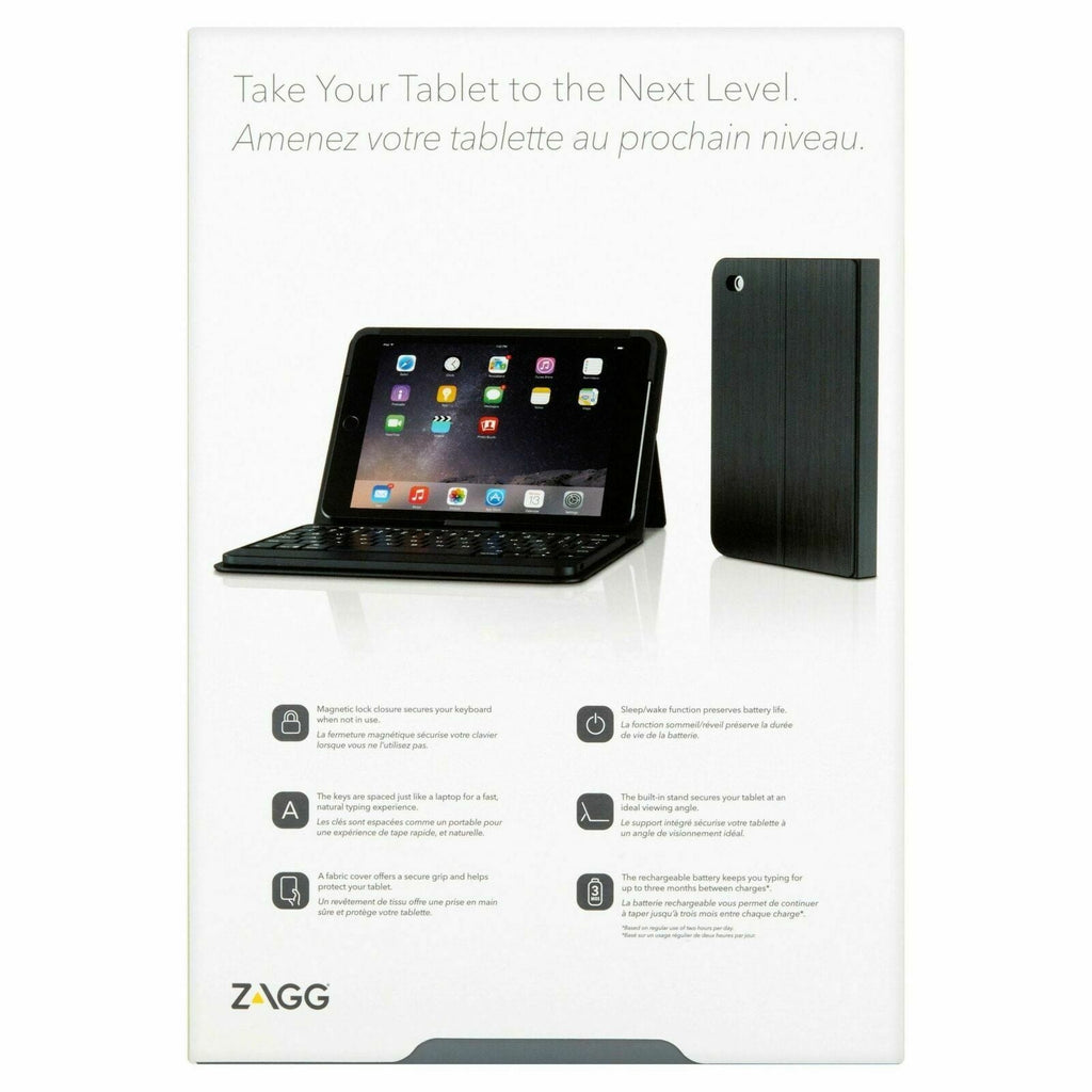 thumbnail interactive-video image 1 of ZaggKeys IPad Mini Quick Snap Magnetic Cover Keyboard – Bluetooth – Black 1 of 3