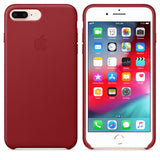Apple iPhone 7 Plus & 8 Plus Leather Case Cover RED My Outlet Store