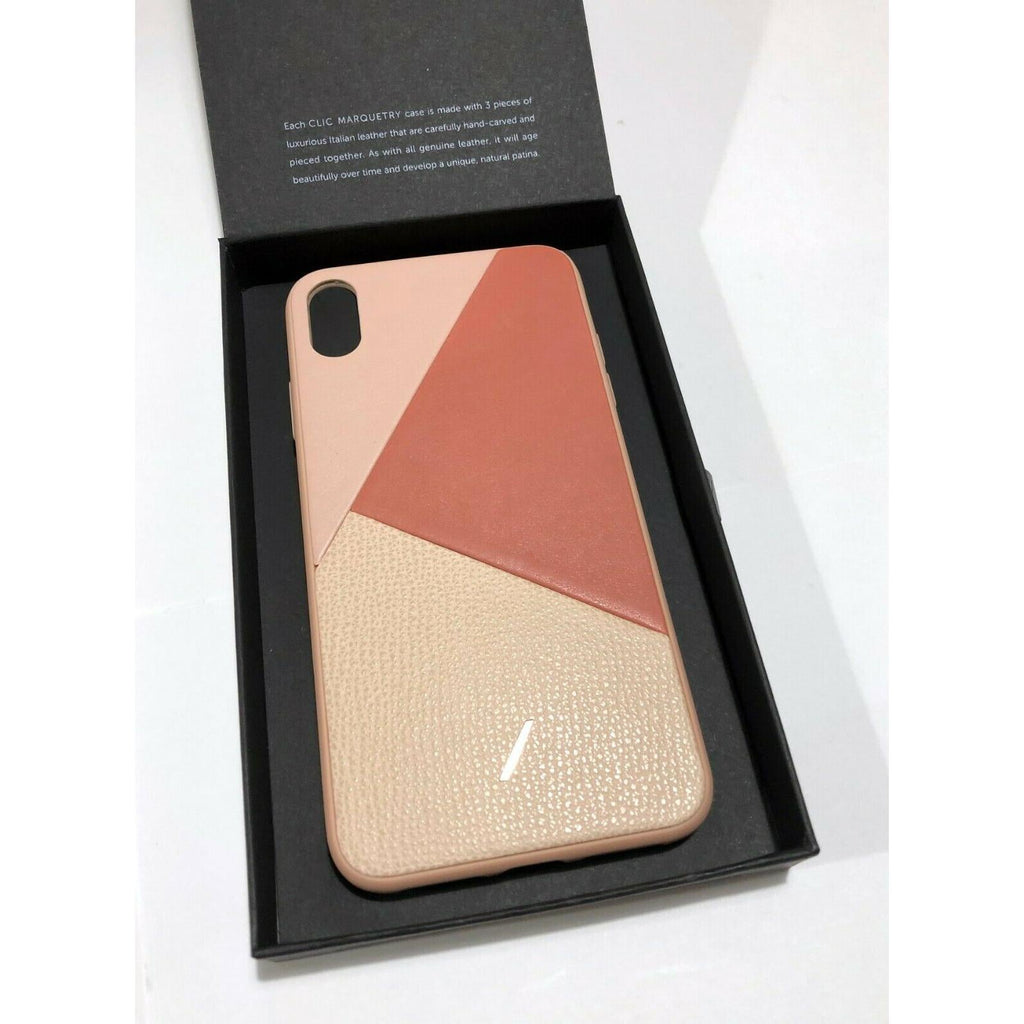 NATIVE UNION Marquetry Luxury Back Case Cover APPLE iPhone Xs Max Black/Rose My Outlet Store