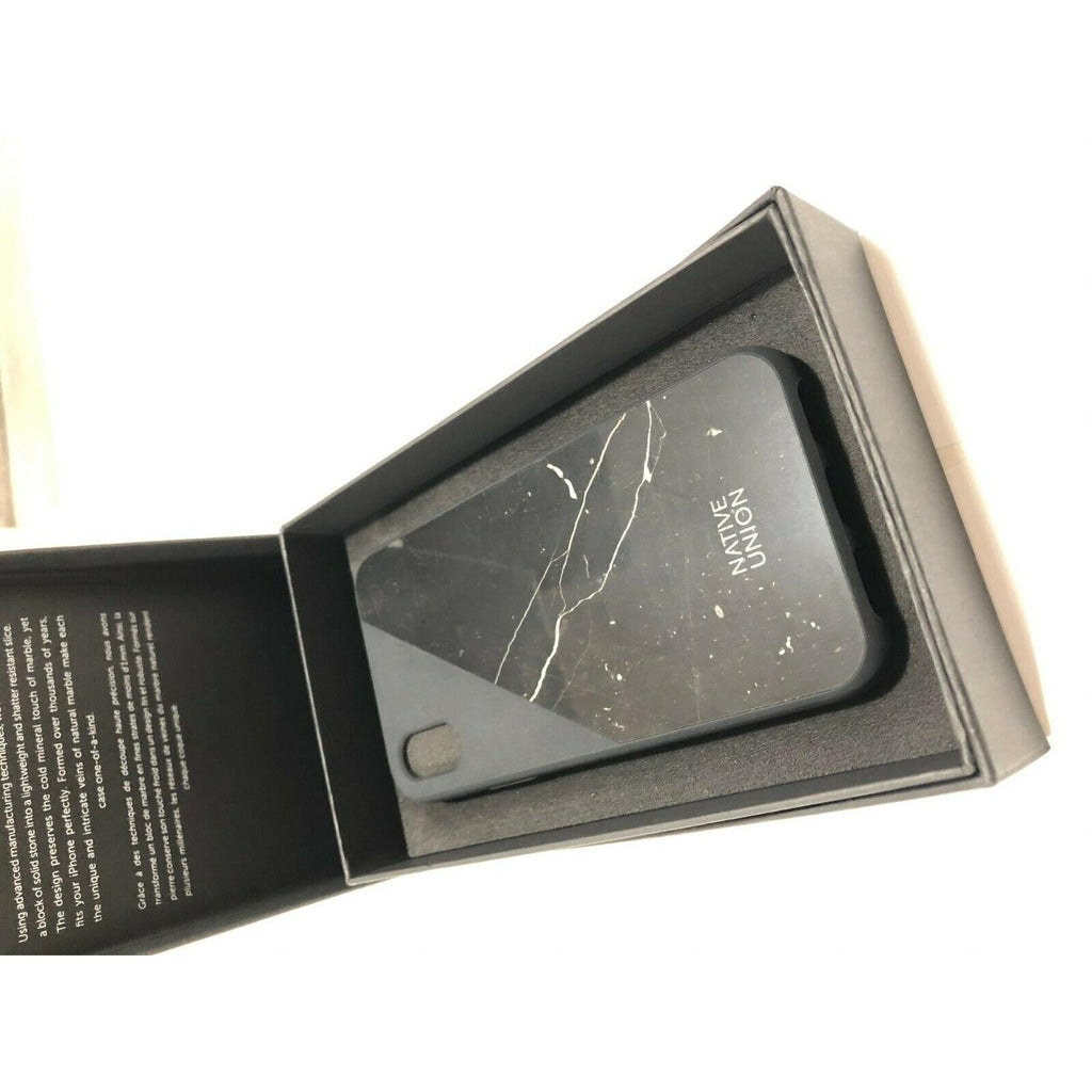 Native Union Clic Luxury Fashion Real Marble for Apple iPhone X/Xs – Black My Outlet Store