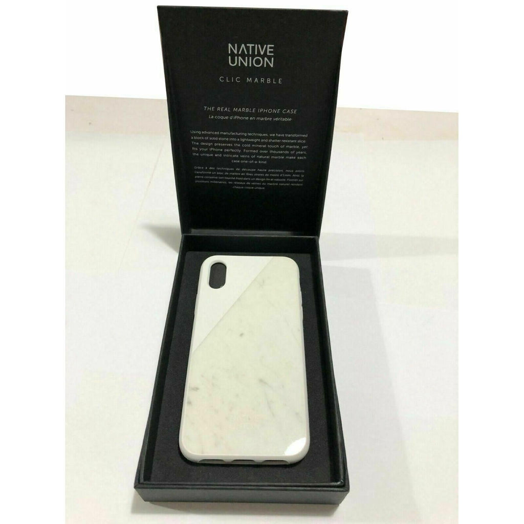 Native Union Clic Luxury Fashion Real Marble for Apple iPhone X/Xs – Black My Outlet Store