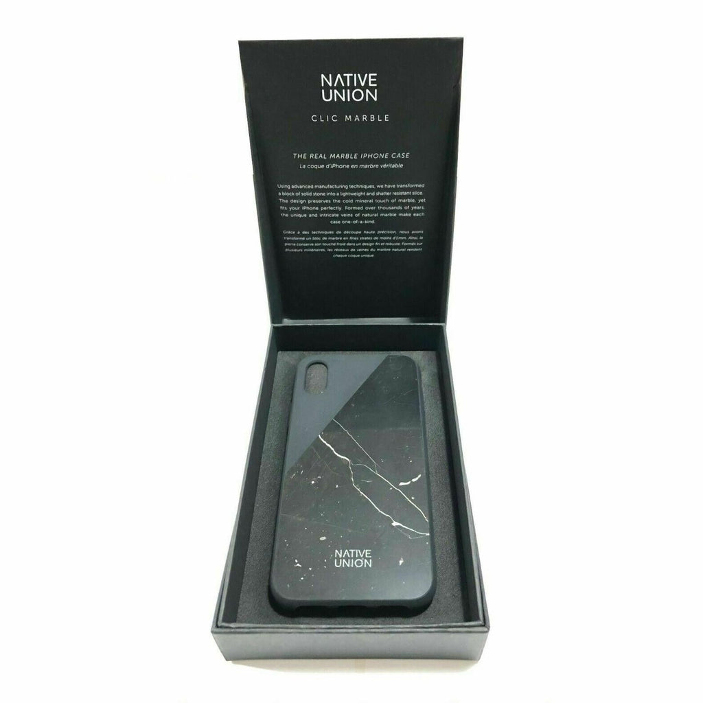 Native Union Clic Luxury Fashion Real Marble for Apple iPhone X/Xs – Black My Outlet Store