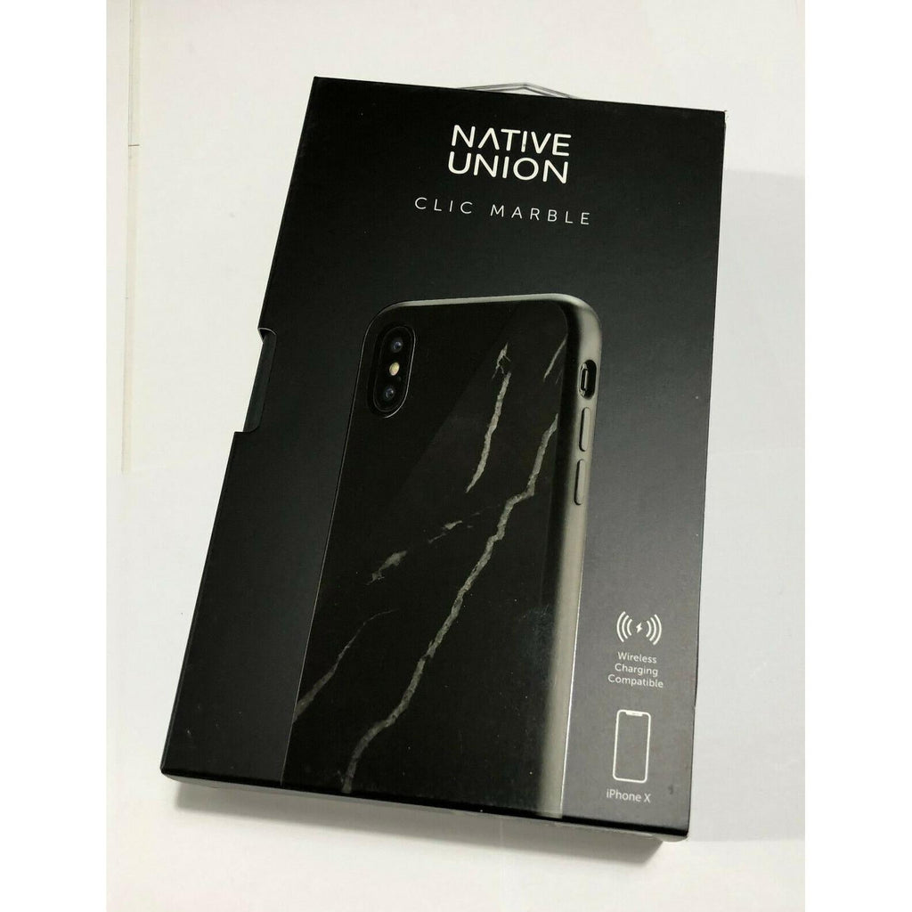 Native Union Clic Luxury Fashion Real Marble for Apple iPhone X/Xs – Black My Outlet Store