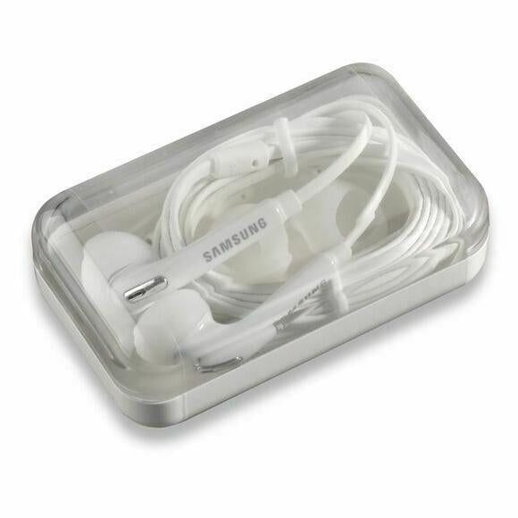 New Genuine Samsung Galaxy S6/S7 Edge In-Ear Headphones White Jewel Case My Outlet Store