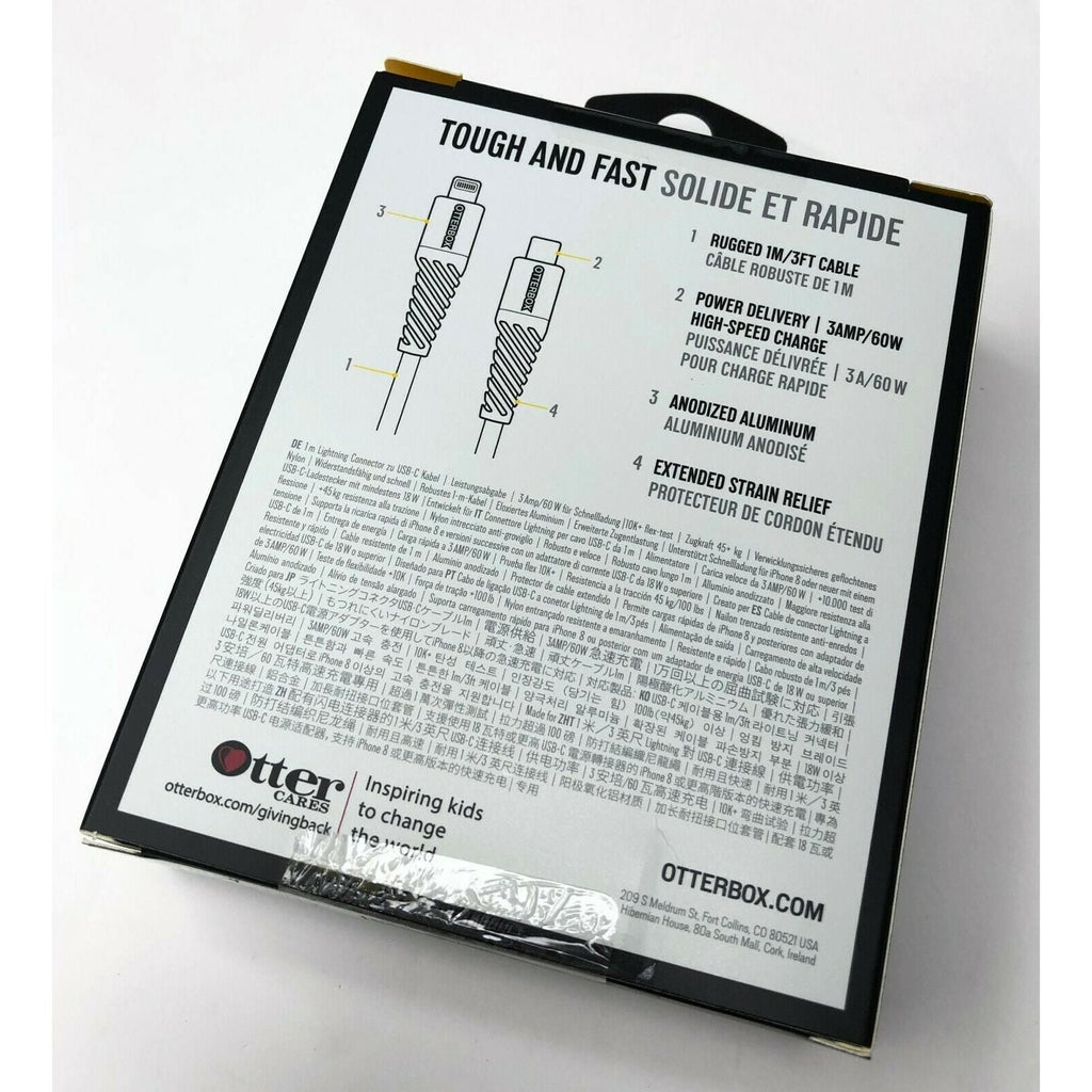 OTTERBOX Rugged Strong USB-C to Lightning Cable for Apple iPhone/iPad 1m/2m My Outlet Store