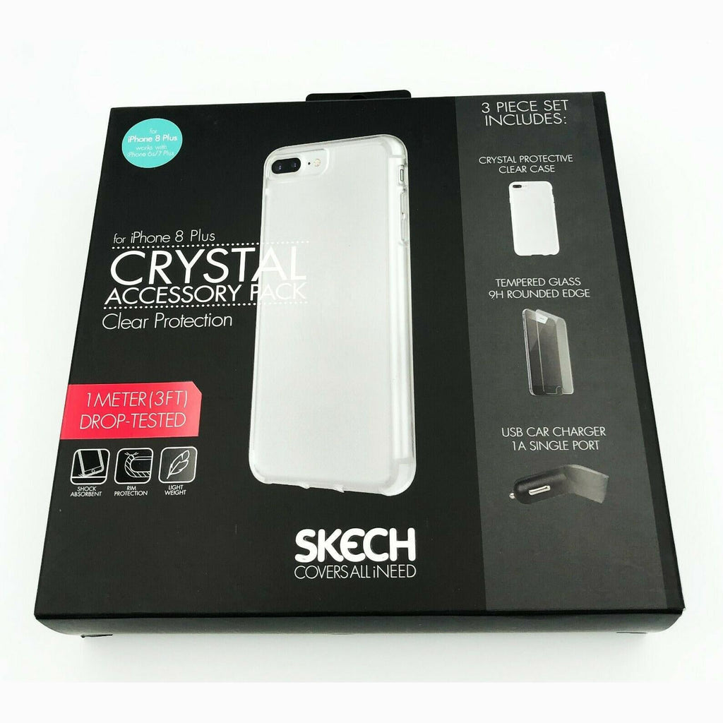 Skech Crystal Protective Cover Accessory Pack for iPhone 8 Plus/7Plus/6s Plus My Outlet Store