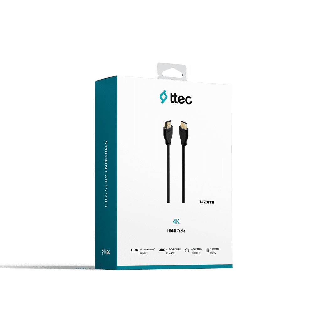 TTEC 4K HDR ARC HIGH SPEED ETHERNET 1.5M HDMI CABLE BLACK My Outlet Store