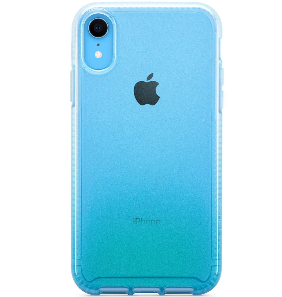 Tech21 Pure Ombre Hardshell Tough Thin Case Cover for iPhone XR - Turquoise My Outlet Store