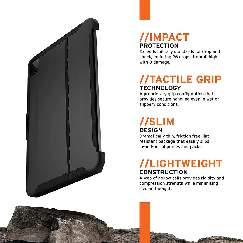 UAG Scout Tough Case for iPad Pro 11" (3rd Gen. 2021) iPad Air 4th/5th  - Black My Outlet Store