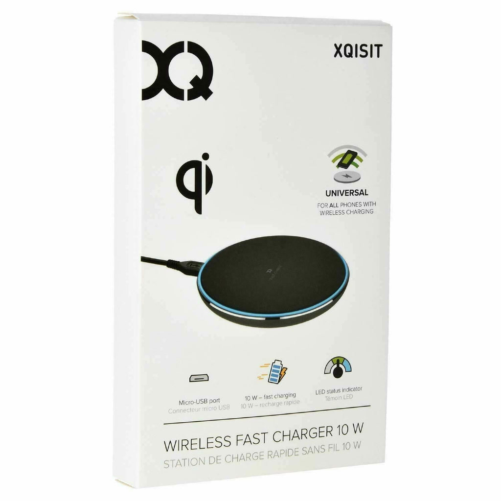Xqisit 10w Ultra Slim Fast Wireless Charging Station Pad - Black My Outlet Store
