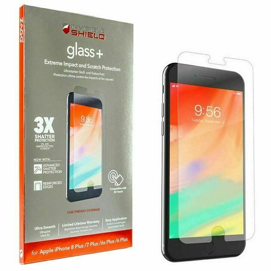 Zagg InvisibleShield Glass+ Screen Protector for Apple iPhone 7+/8+ My Outlet Store