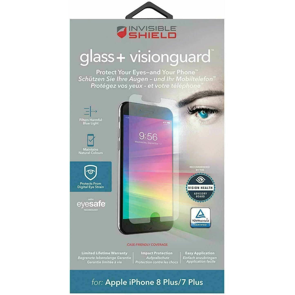 Zagg InvisibleShield Glass+ Visionguard Screen Protector for iPhone 8Plus/7Plus My Outlet Store