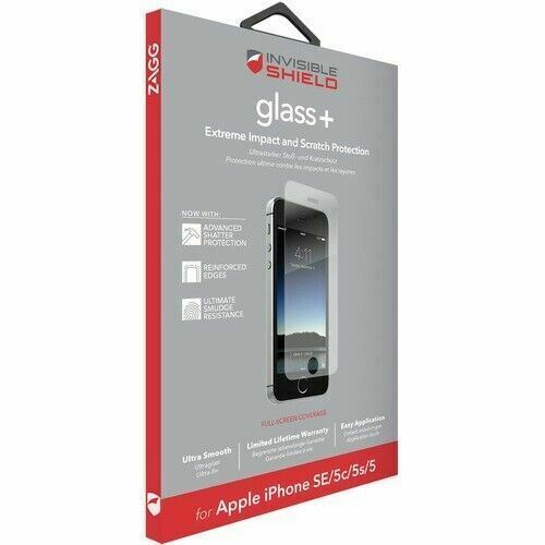 Zagg iPhone SE/5/5c/5s InvisibleShield Tempered Glass Screen Protector Clear My Outlet Store