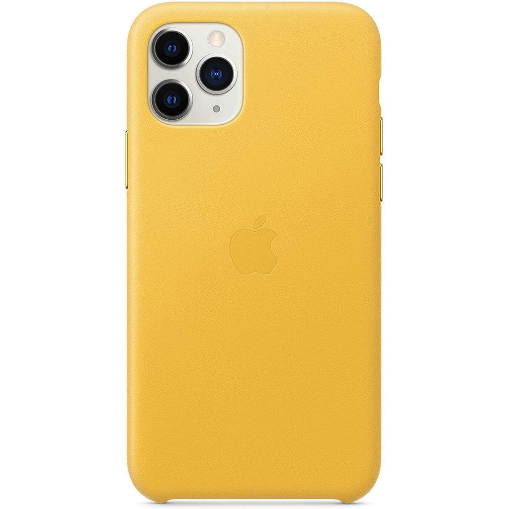 Apple iPhone 11 Pro Max Leather Back Case Cover - Meyer Lemon Yellow My Outlet Store