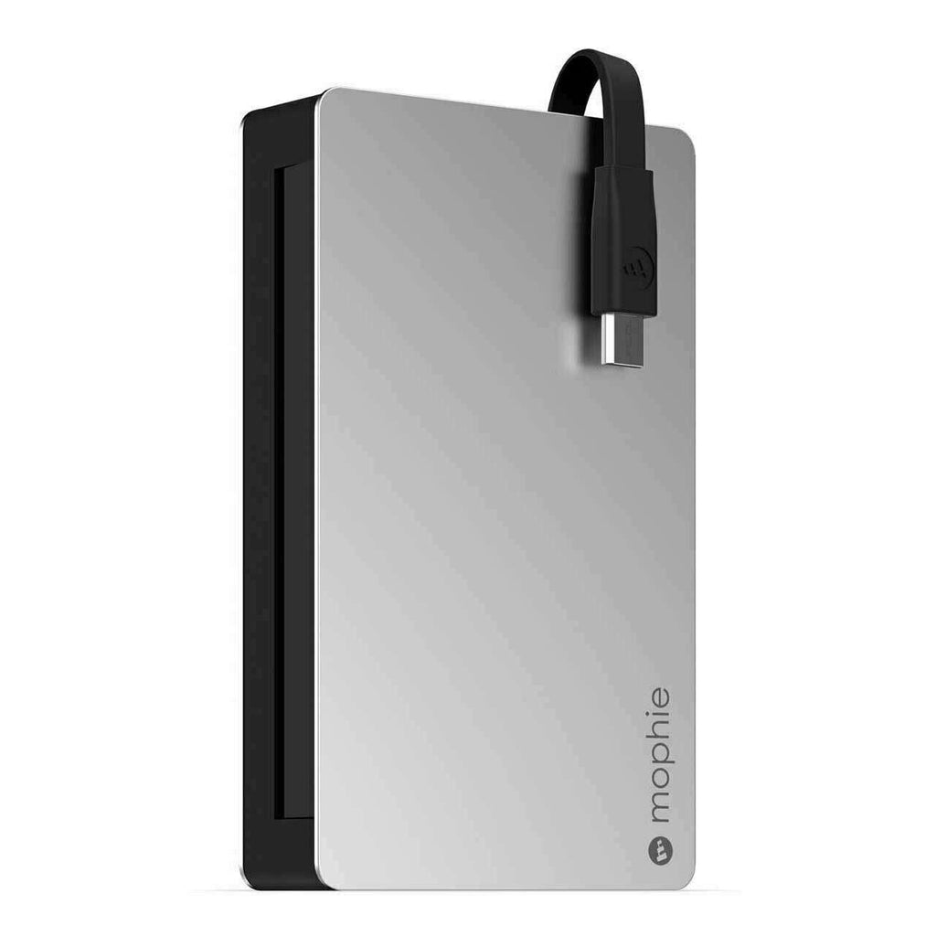 mophie Powerstation Plus With Micro USB Cable All day power 3X (5000 mAh) Silver My Outlet Store