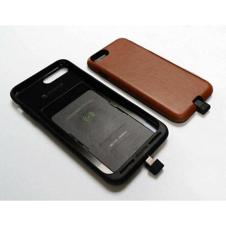 mophie Wireless Charge Force Case Cover for Apple iPhone 7/7 Plus Black/Tan My Outlet Store
