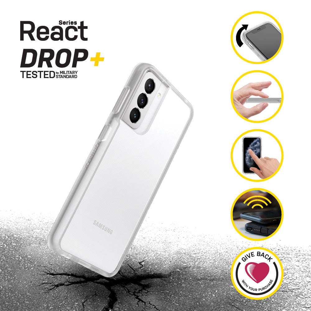 OtterBox Galaxy S21+ 5G React Tough Back Case Cover - Clear My Outlet Store