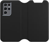 OtterBox Samsung Galaxy S21 Ultra 5G Strada Via Leather Flip Folio Cover Black My Outlet Store