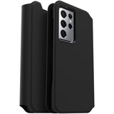 OtterBox Samsung Galaxy S21 Ultra 5G Strada Via Leather Flip Folio Cover Black My Outlet Store