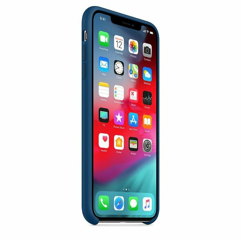 Apple Silicone Case Cover for iPhone Xs Max Retail Packed Blue Horizon My Outlet Store