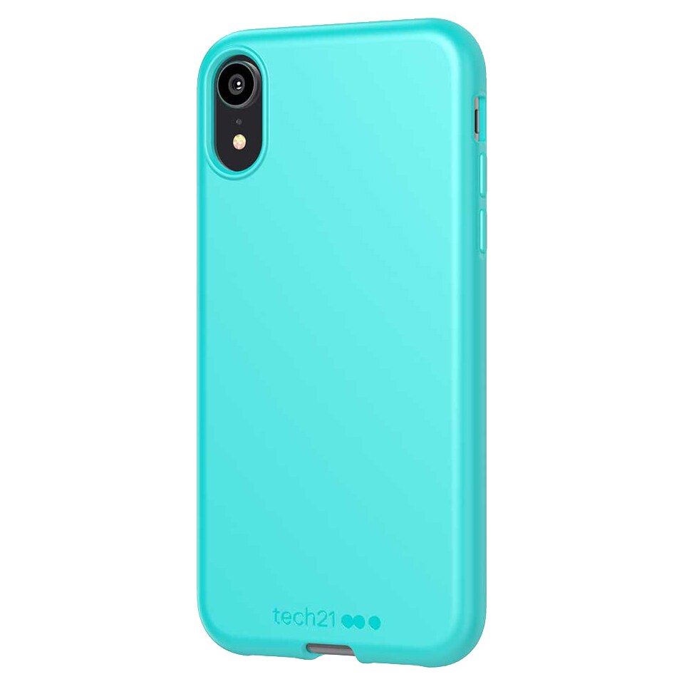 tech21 Studio Colour Anti-microbial Ultra Thin Case Cover for iPhone XR Teal My Outlet Store